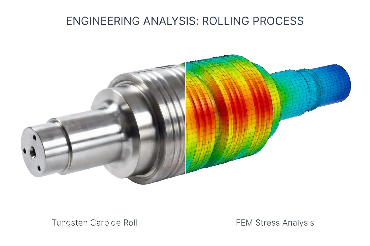 Hot roll FEM simulation — Hyperion Materials & Technologies