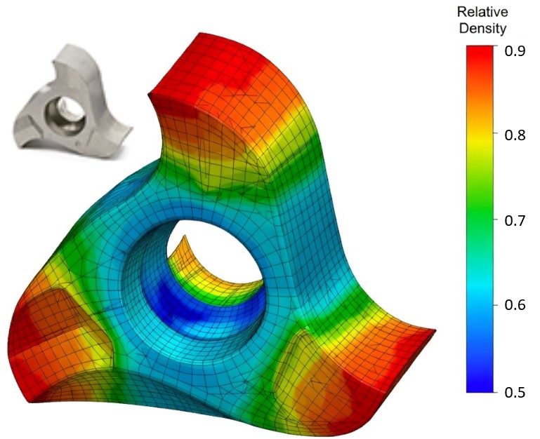 Tungsten carbide powder compaction and sintering simulation